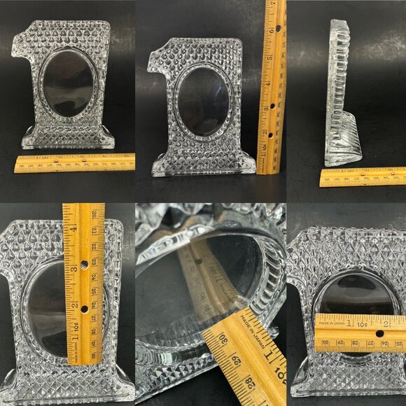 Vtg Avon Clear Glass Number 1 Shape Tabletop Picture Frame 24% Full Lead READ - Picture 3 of 12